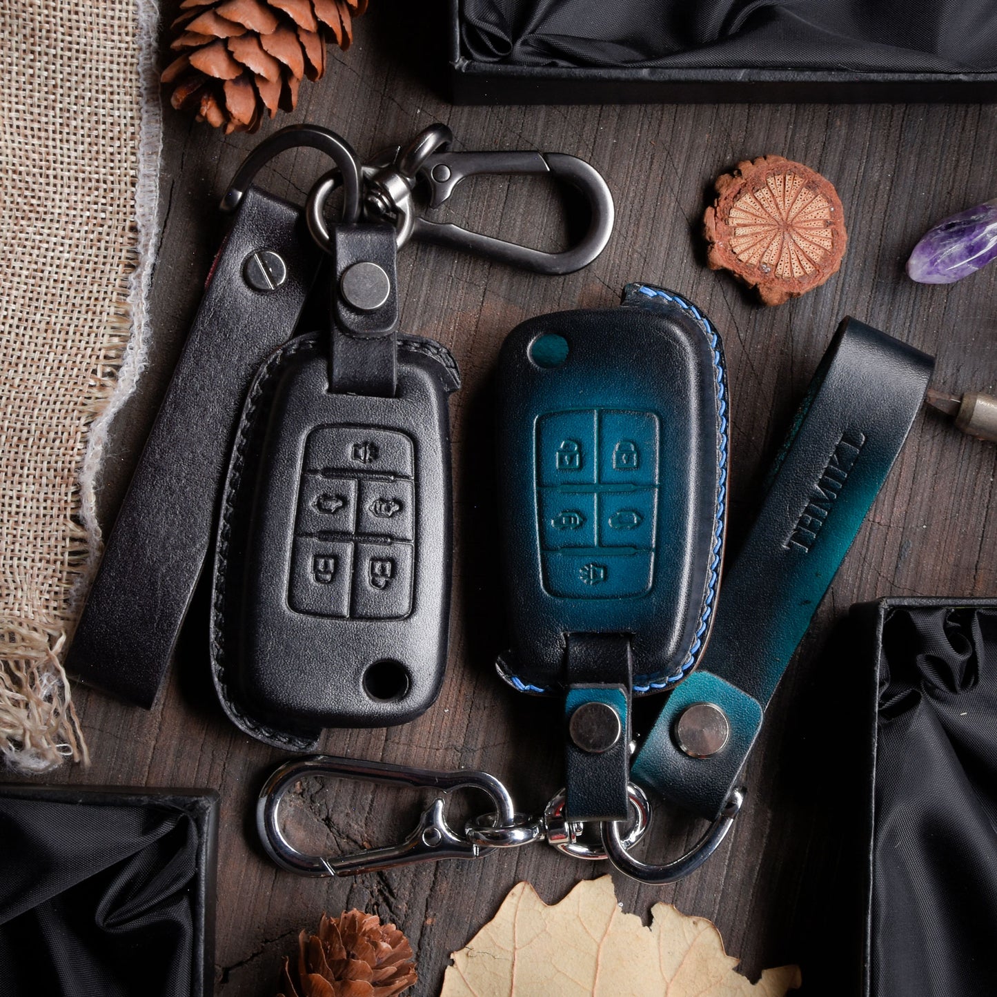 Leather Key Case for 2020-2025 Envista, Encore GX, Envision, Enclave SUVs - Custom Fob Gift