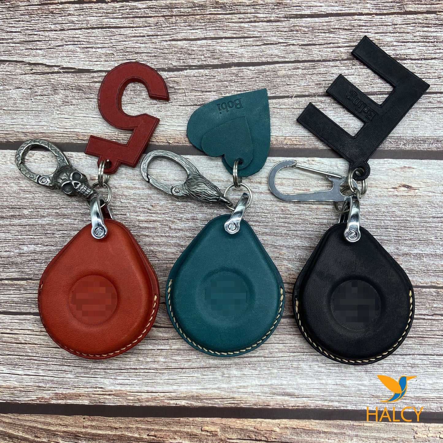 Harley Leather Key Fob Cover for Street Glide, Road Glide CVO X48 1200 Iron 883 VRSC Softail Trike Slim