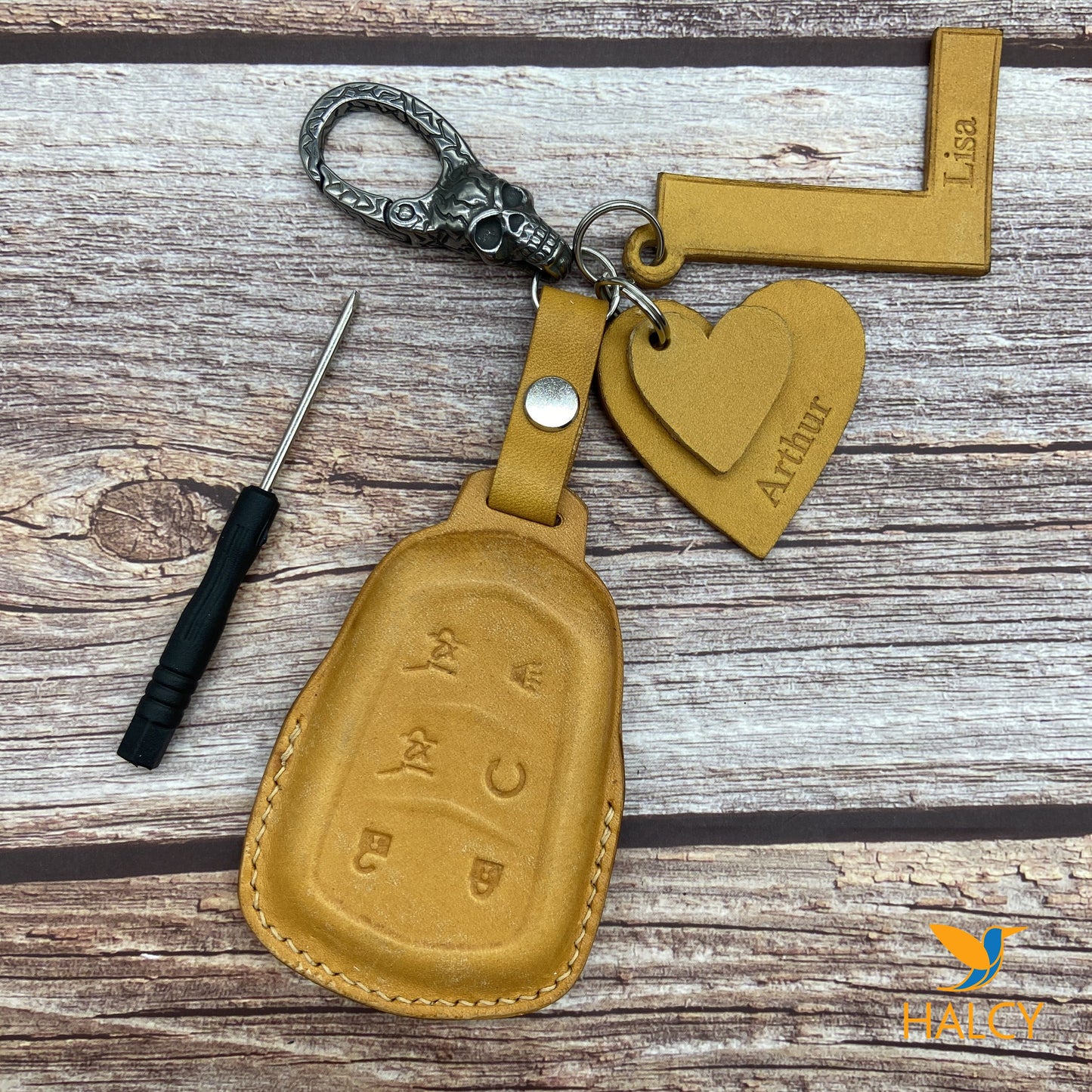 Leather Key Case for 2020-2025 CT4, CT5, XT5, XT6, Escalade, Lyriq, Optiq - Custom Fob Gift