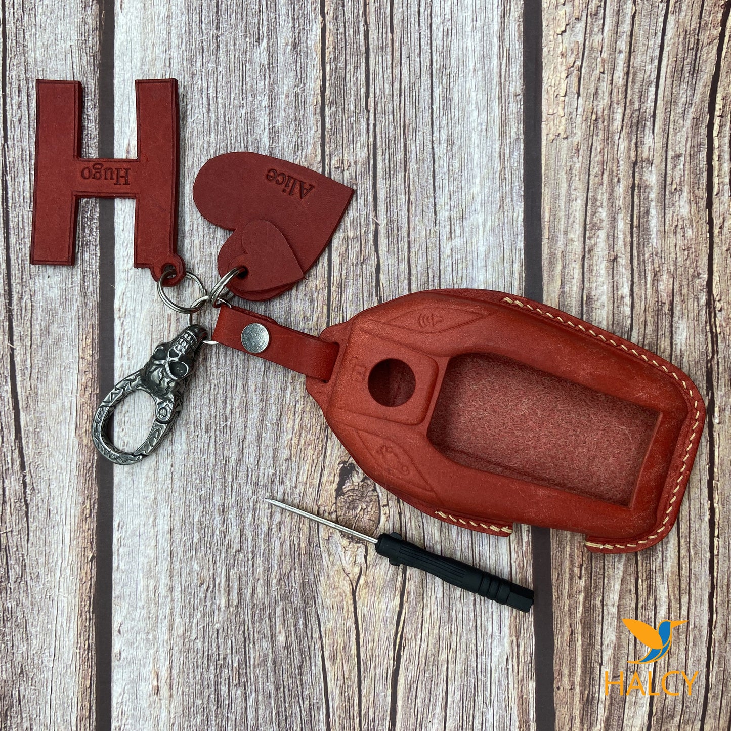 Leather Key Case for 2020-2025 3 Series, 5 Series, X3, X5, M3, M5, i4 - Custom Fob Gift