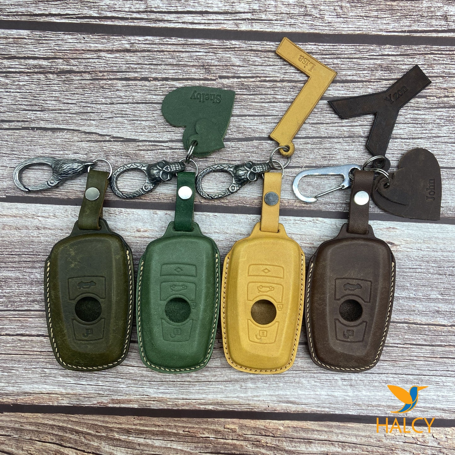 Leather Key Case for 2020-2025 3 Series, 5 Series, X3, X5, M3, M5, i4 - Custom Fob Gift