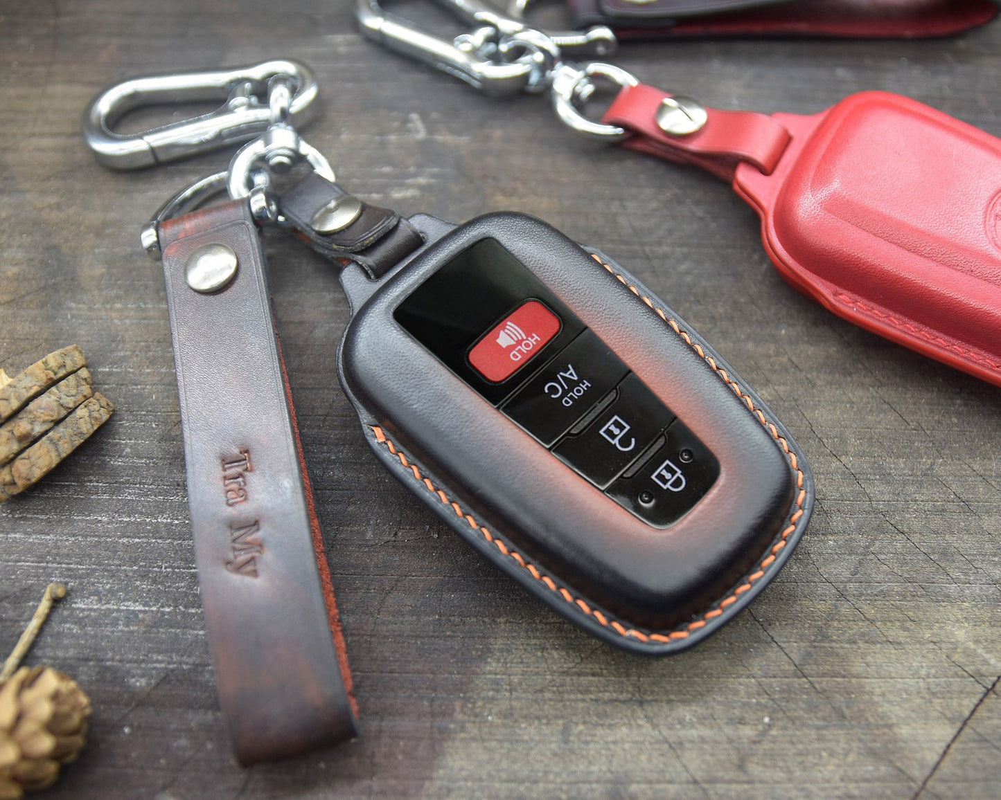 Leather Key Case for 2020-2025 RAV4, Corolla, Tacoma, GR86, Prius - Custom Fob Gift