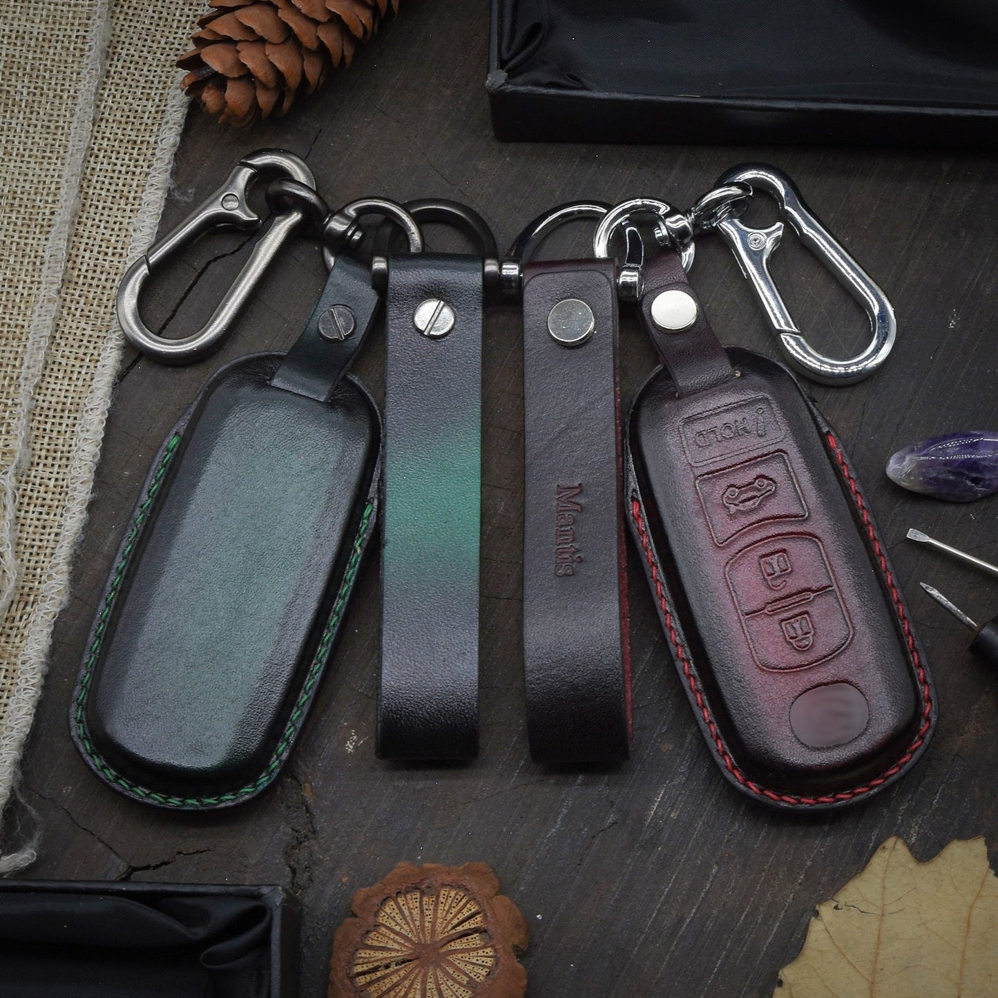 Leather Key Case for 2020-2025 Mazda3, MX-5, CX-5, CX-50, CX-70, CX-90 - Custom Fob Gift