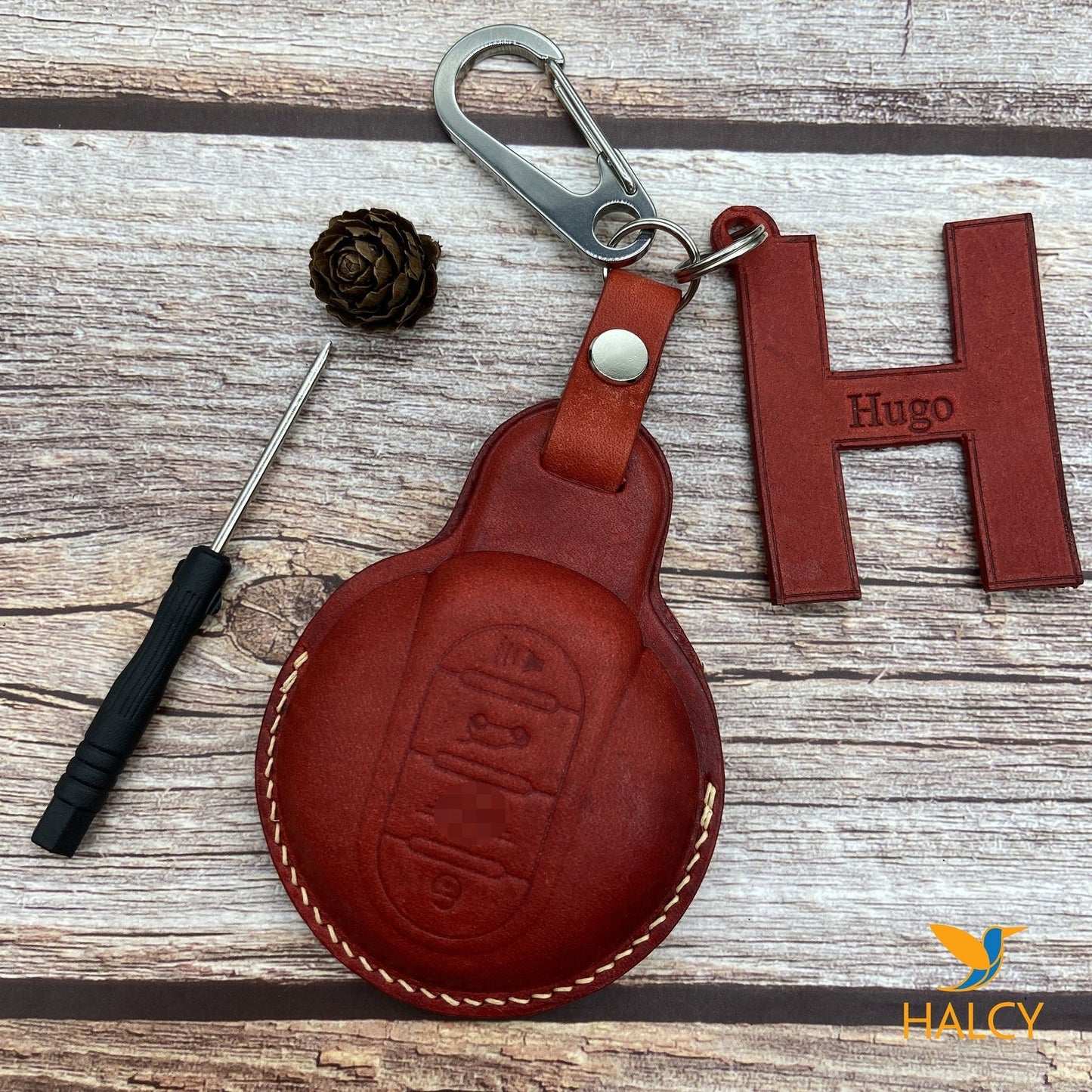 Leather Key Case for 2020-2025 Cooper, JCW, Convertible, Countryman, SE - Custom Fob Gift