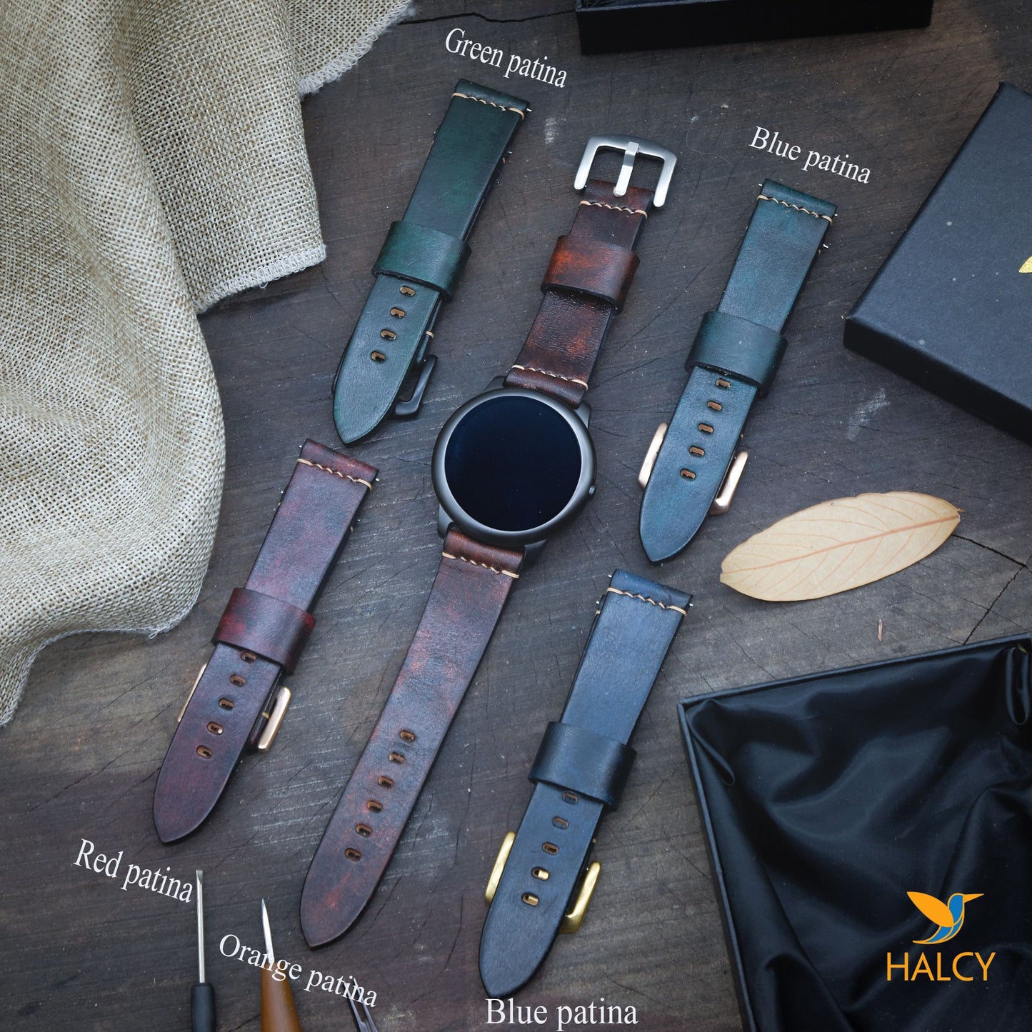 Italian Vegetable tanned Cowhide Leather Watch strap with quick-release spring bars. Choice of Width - 16mm, 18mm, 20mm, 22mm, 24mm, Etc..