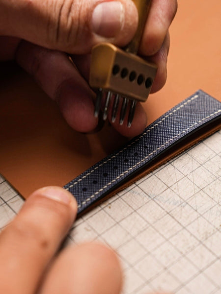 Step 15: Punching pin holes