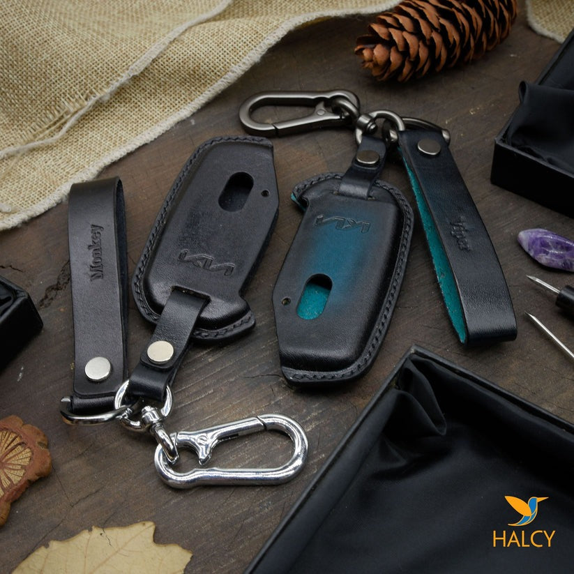 Leather Key Case for 2020-2025 K5, Stinger, Sportage, Sorento, EV6, EV9 - Custom Fob Gift