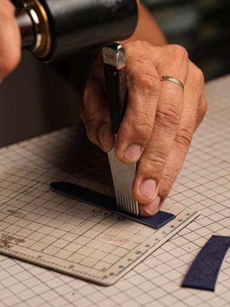 Step 8: Punching holes for sewing