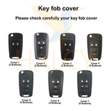 Leather Key Fob Cover Case fits for Buick Encore, Buick Verano, LaCrosse, Buick Verano, GMC Terrain, Malibu, Chevrolet Camaro, Cruze