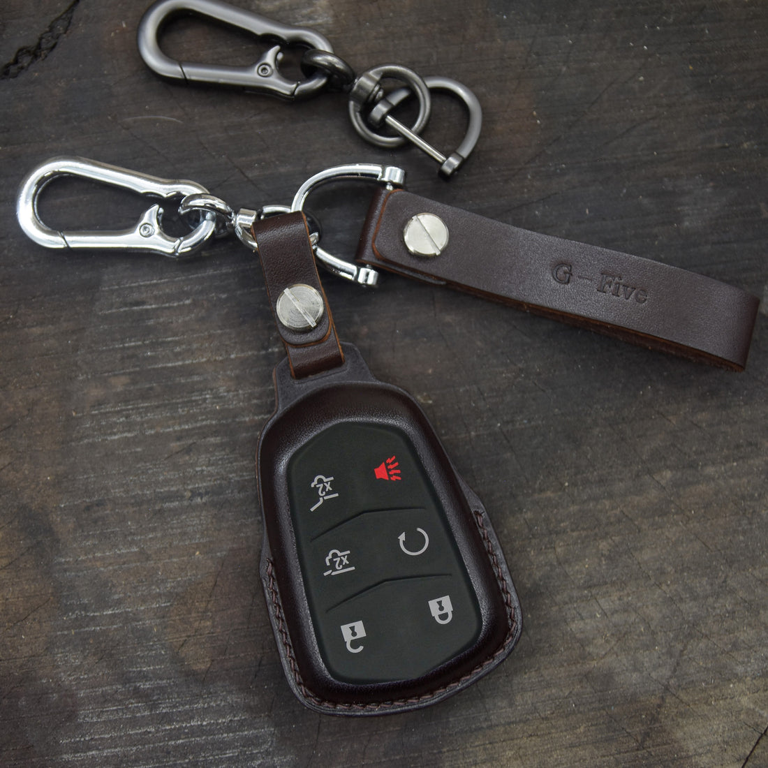 Leather Key Case for 2020-2025 CT4, CT5, XT5, XT6, Escalade, Lyriq, Optiq - Custom Fob Gift