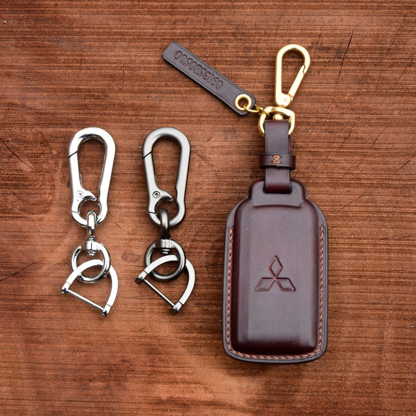Leather Key Case for 2020-2025 Outlander, Outlander PHEV, Eclipse Cross, Mirage EV - Custom Fob Gift