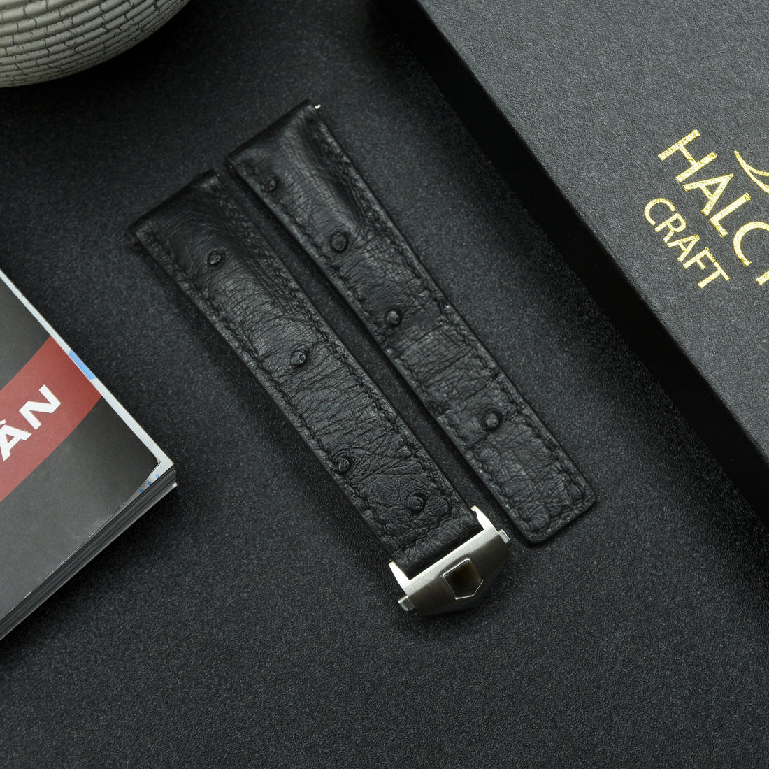 Brown Black Diamond Wagyu Leather Watch Strap