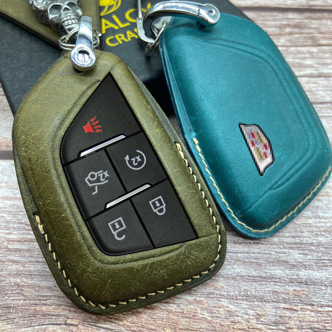 Leather Key Case for 2020-2025 CT4, CT5, XT5, XT6, Escalade, Lyriq, Optiq - Custom Fob Gift