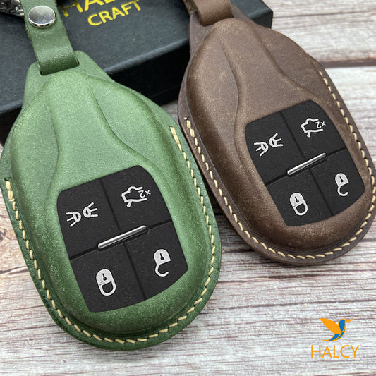 Leather Car Key Fob Cover For Maserati