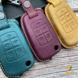 Leather Key Fob Cover Case fits for Buick Encore, Buick Verano, LaCrosse, Buick Verano, GMC Terrain, Malibu, Chevrolet Camaro, Cruze