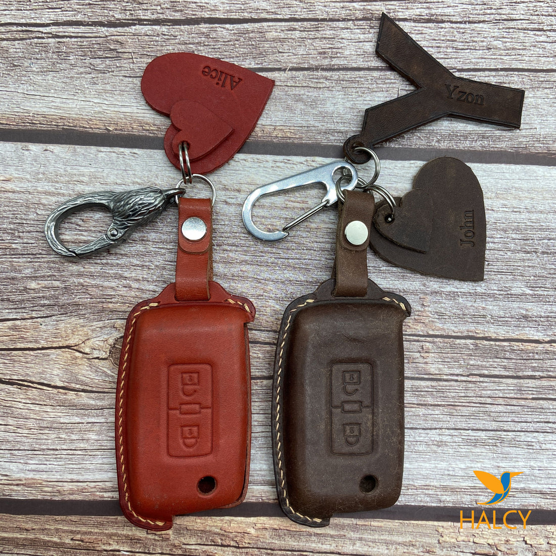 Leather Key Case for 2020-2025 Outlander, Outlander PHEV, Eclipse Cross, Mirage EV - Custom Fob Gift