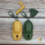 Leather Key Case for 2020-2025 911, Panamera, Taycan, Cayenne, Macan, Boxster - Custom Fob Gift