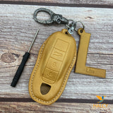 Leather Key Case for 2020-2025 911, Panamera, Taycan, Cayenne, Macan, Boxster - Custom Fob Gift