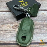Leather Key Case for 2020-2025 911, Panamera, Taycan, Cayenne, Macan, Boxster - Custom Fob Gift