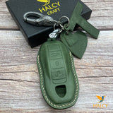 Leather Key Case for 2020-2025 911, Panamera, Taycan, Cayenne, Macan, Boxster - Custom Fob Gift