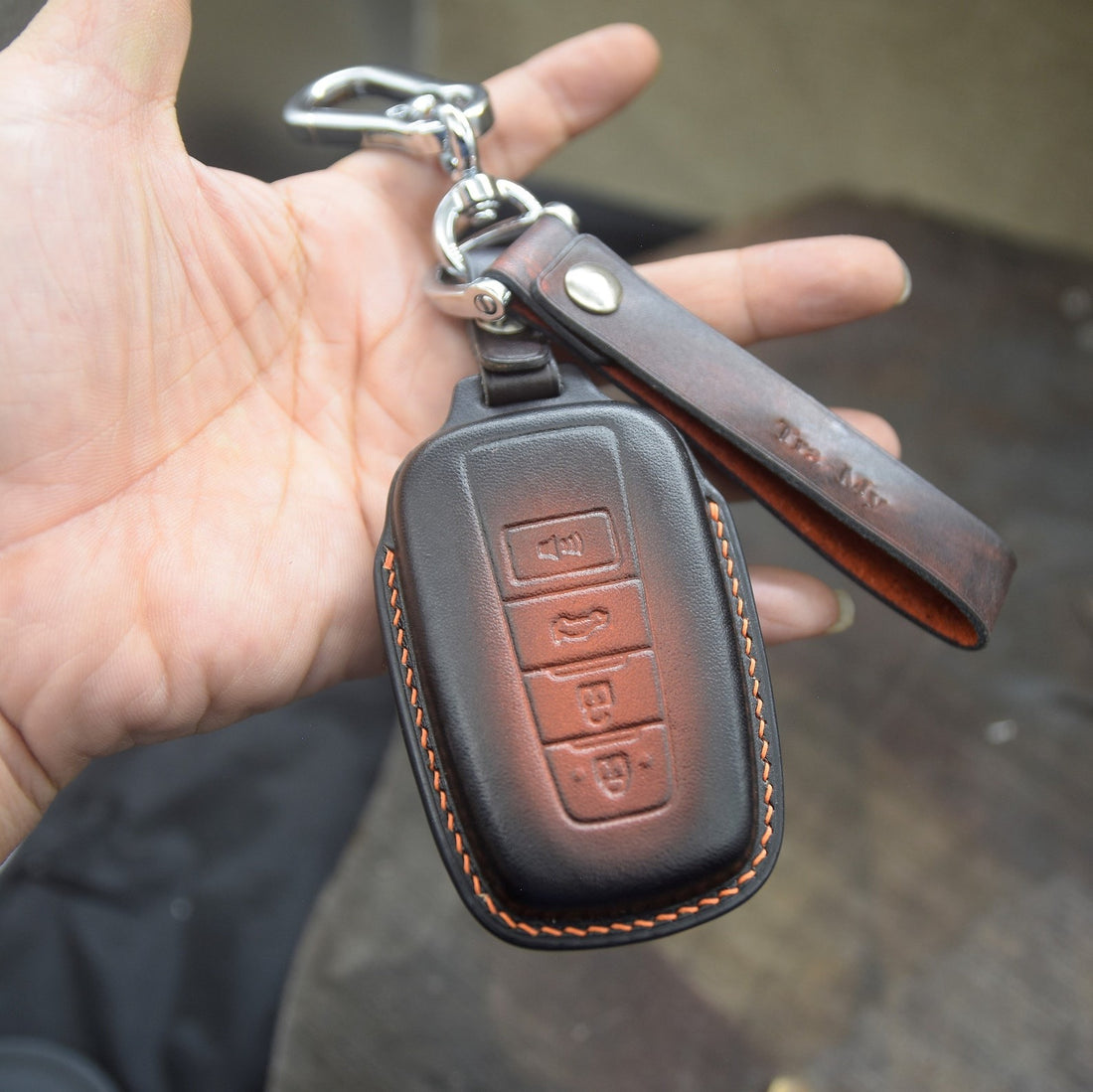 Leather Key Case for 2020-2025 RAV4, Corolla, Tacoma, GR86, Prius - Custom Fob Gift