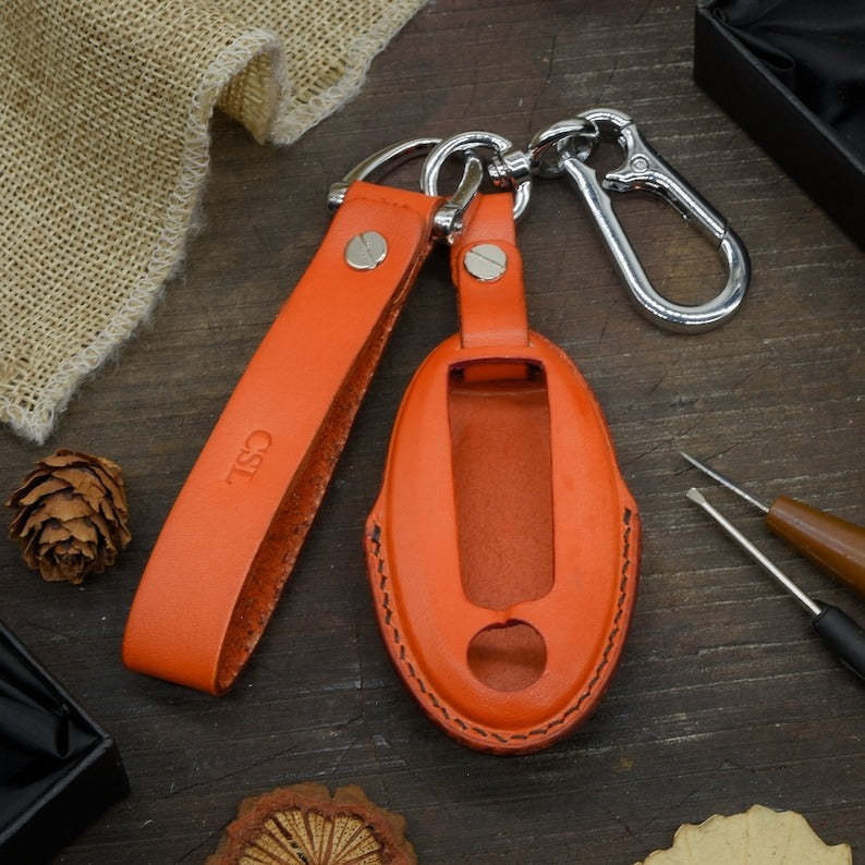 Leather Key Case for 2020-2025 Rogue, Murano, Versa, Altima, Frontier, Z, Leaf - Custom Fob Gift