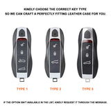 Leather Key Case for 2020-2025 911, Panamera, Taycan, Cayenne, Macan, Boxster - Custom Fob Gift