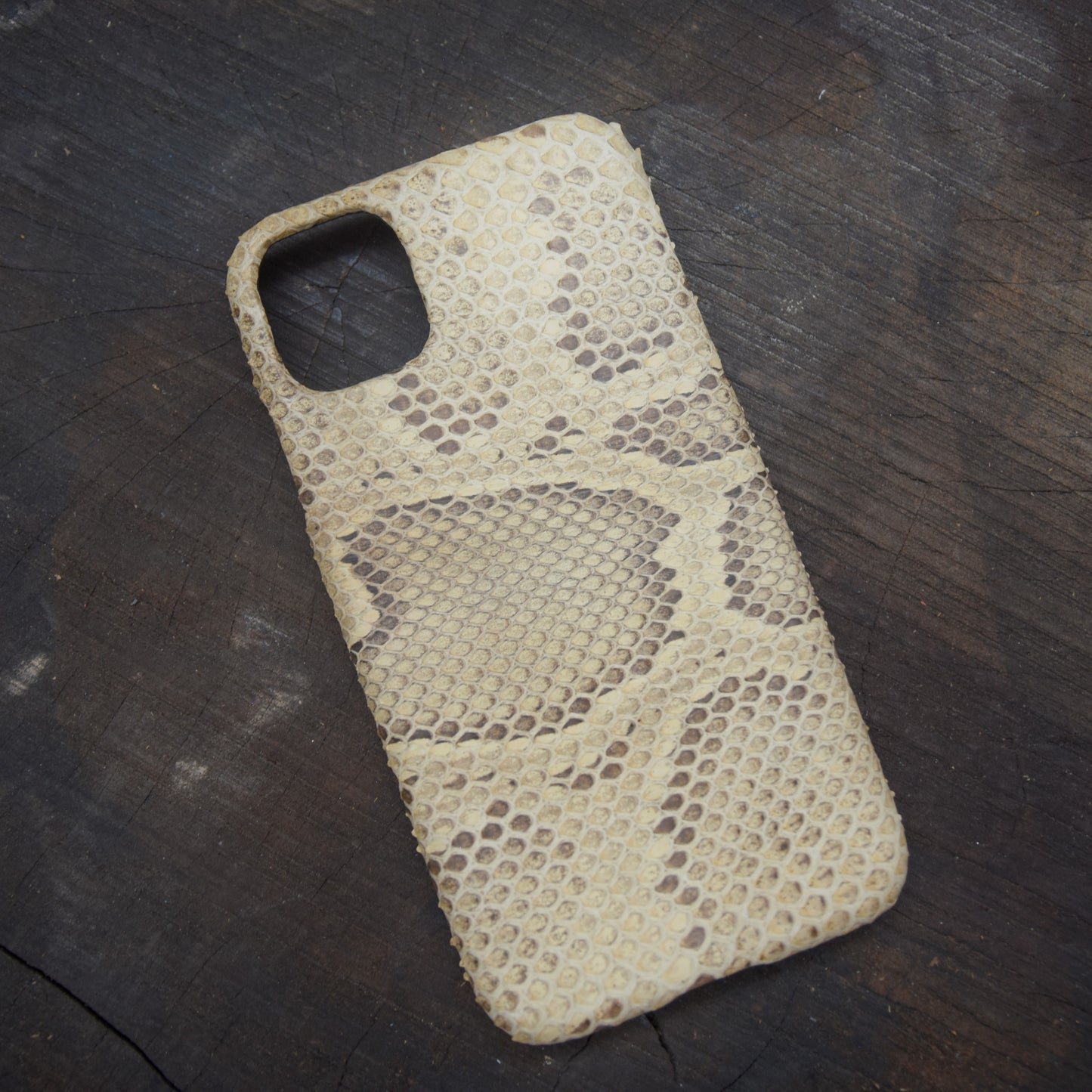 Python Leather Case For iPhone, Free Initials embossing