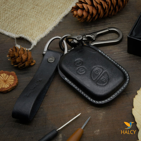 Leather Car Key Fob Cover Fit for Lexus  CT200h, GS460, LS460,  LX570,  GX460, IS350, RX350,  RX450h, LX470, Personalized Keychain