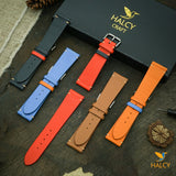 Swift Calf Leather Watch strap with quick-release spring bars. Choice of Width - 16mm, 18mm, 20mm, 22mm, 24mm, Etc..