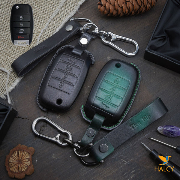 Leather Key Fob fit for Kia (2014-2022), Kia Forte, Kia Niro, Optima,  Rio, Sedona, Sorento, Soul, Sportage, Personalized Keychain