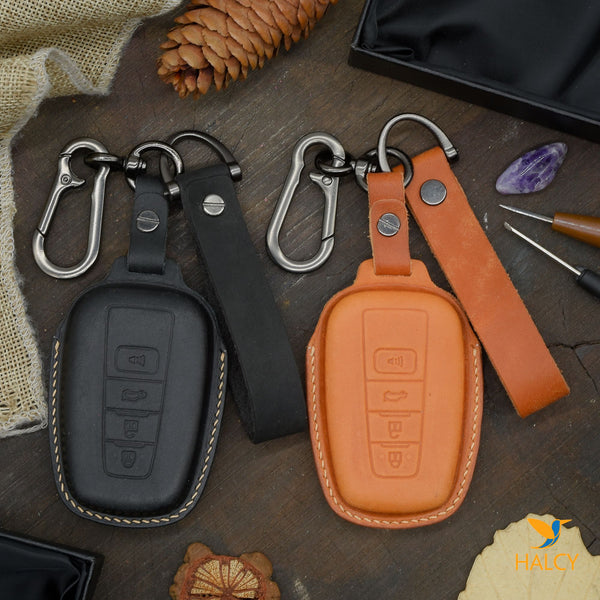Leather  Key Cover, key fob holder Toyota Camry Avalon Corolla Toyota RAV4, Toyota Prius Prime, 2018-up Toyota 86 GT 3 and 4 buttons