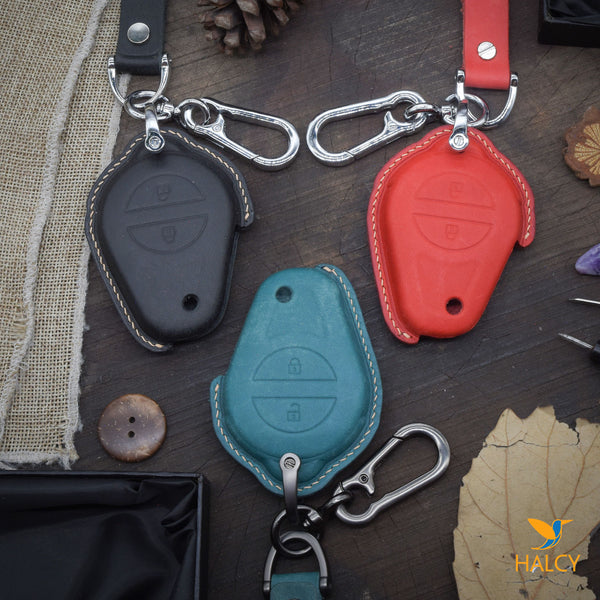 Fob Cover fit for Harley Davidson, Personalized leather Smart Key, Leather with Keychain Initials embossing