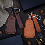 Leather Key Fob Cover fit  for  Audi A4 Q7 Q5 TT A3 A6 SQ5 R8 S5, Personalized Keychain