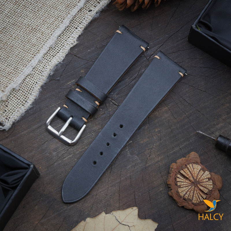 Pueblo leather Watch strap with quick-release spring bars. Choice of Width - 16mm, 18mm, 20mm, 22mm, 24mm, Etc..