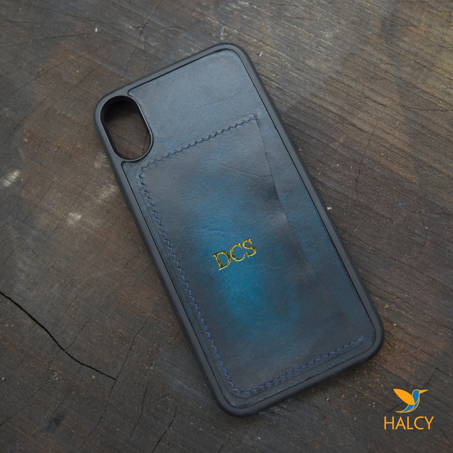 Leather Case iPhone With Card slot, Free Initials embossing