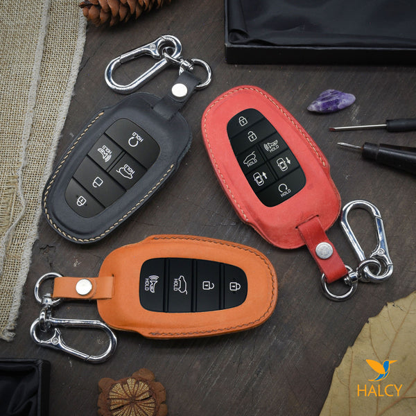 Key Fob Cover for Hyundai Nexo, Santa Fe, Sonata, Tucson,  Initials embossing