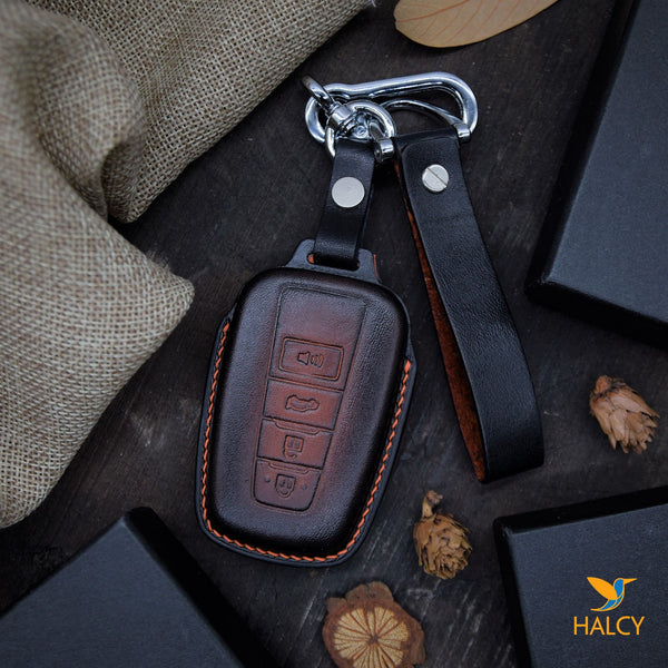 Leather  Key Cover, key fob holder Toyota Camry Avalon Corolla Toyota RAV4, Toyota Prius Prime, 2018-up Toyota 86 GT 3 and 4 buttons