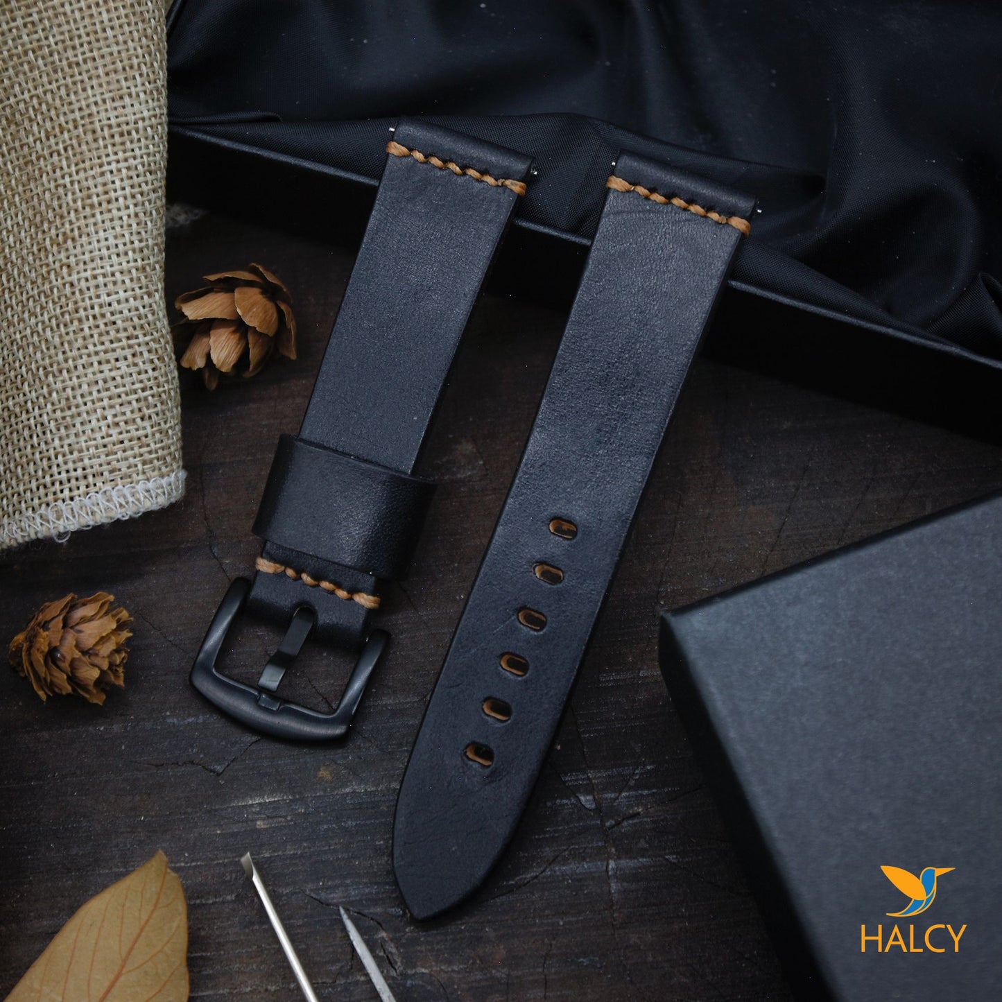 Italian Vegetable tanned Cowhide Leather  Watch strap with quick-release spring bars. Choice of Width - 16mm, 18mm, 20mm, 22mm, 24mm, Etc..