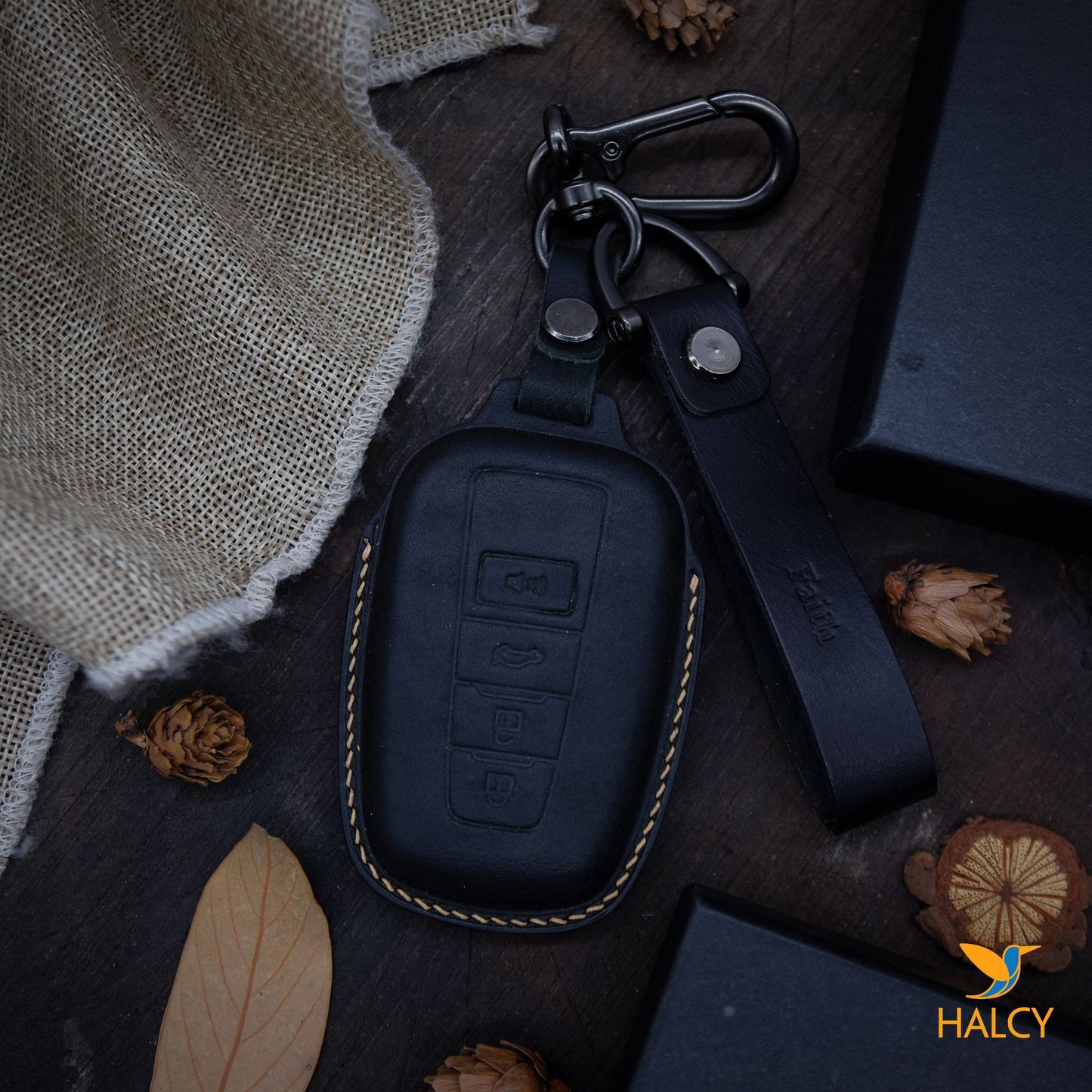 Leather  Key Cover, key fob holder Toyota Camry Avalon Corolla Toyota RAV4, Toyota Prius Prime, 2018-up Toyota 86 GT 3 and 4 buttons