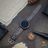 Ostrich Leg Leather Watch strap with quick-release spring bars. Choice of Width - 16mm, 18mm, 20mm, 22mm, 24mm, Etc..