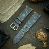 Python Leather Watch strap with quick-release spring bars. Choice of Width - 16mm, 18mm, 20mm, 22mm, 24mm, Etc..