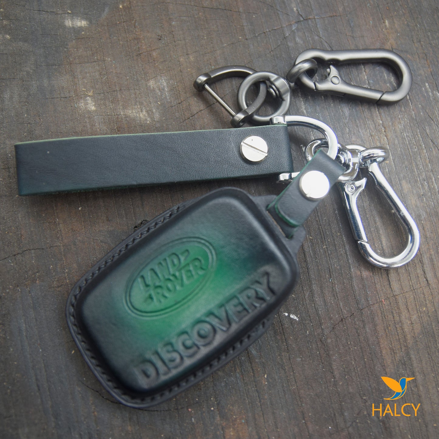 Leather Car Key Fob Cover For Land Rover, Range Rover Sport, Personalized name tag