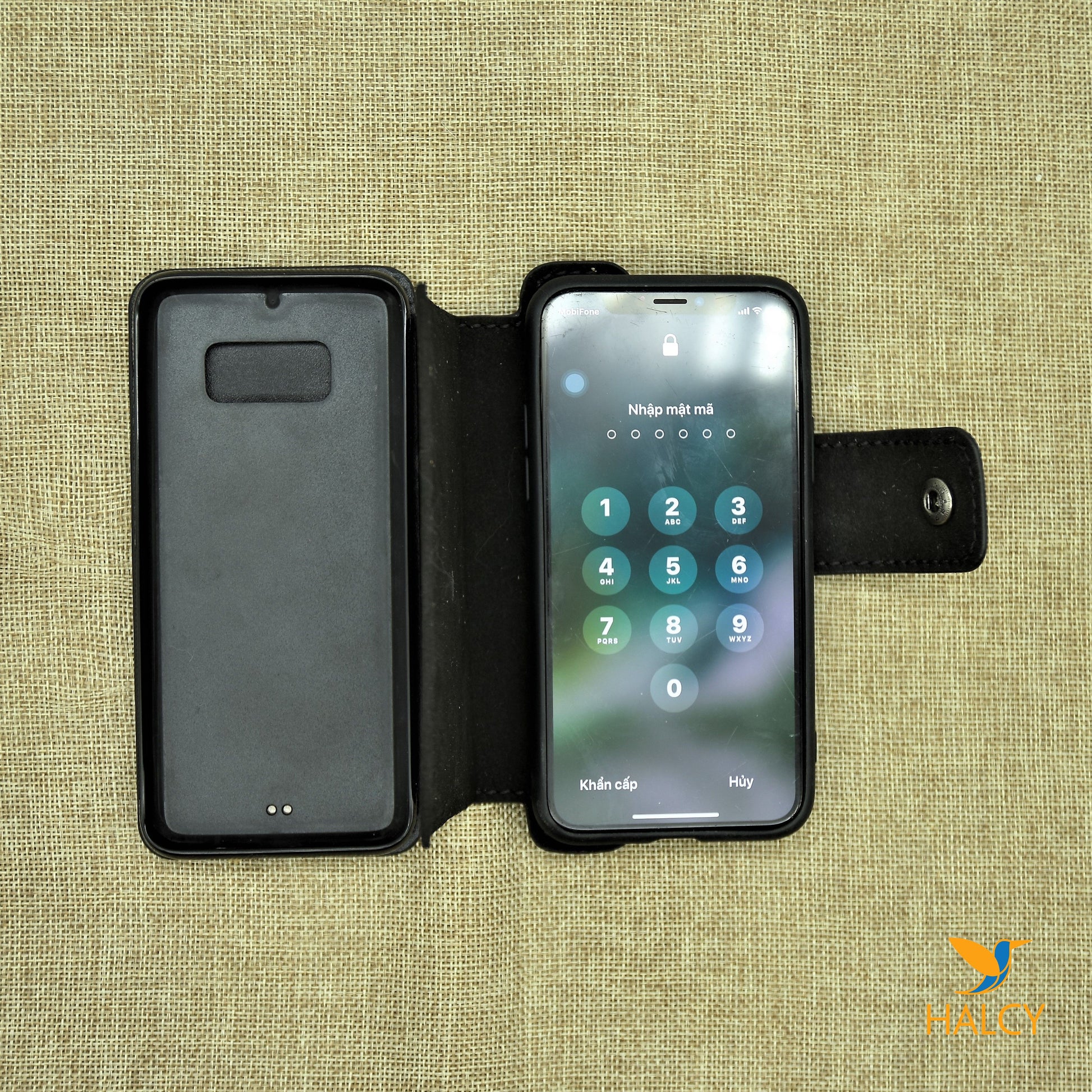 Leather Dual Phone Case, Leather Double iPhone Case, Case Holds Two Ph Halcy WORLD Leather Dual Phone Case, Leather Double iPhone Case, Case Holds Two Ph Halcy WORLD