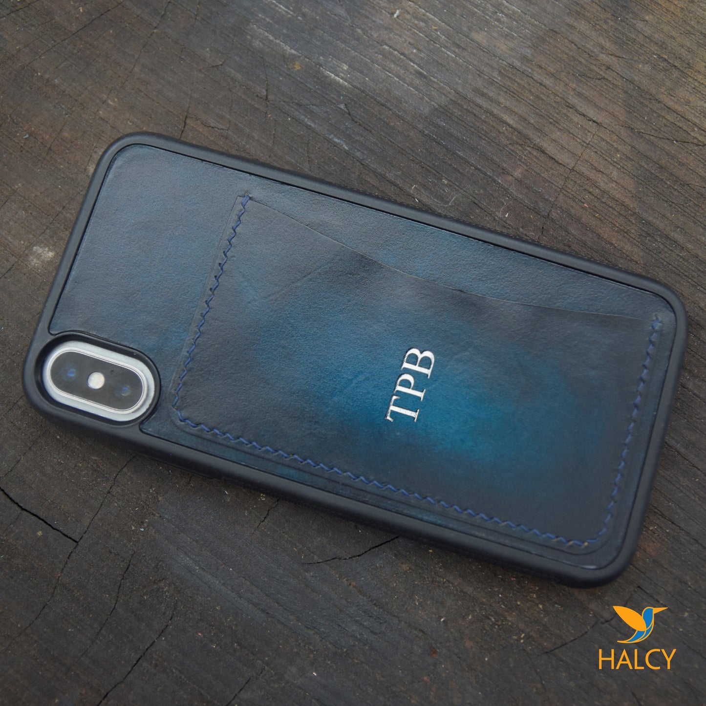 Leather Case iPhone With Card slot, Free Initials embossing