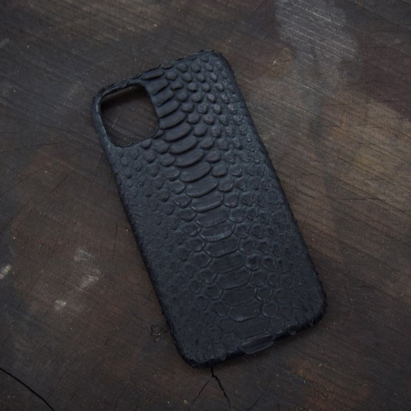 Python Leather Case For iPhone, Free Initials embossing