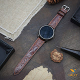 Ostrich Leg Leather Watch strap with quick-release spring bars. Choice of Width - 16mm, 18mm, 20mm, 22mm, 24mm, Etc..