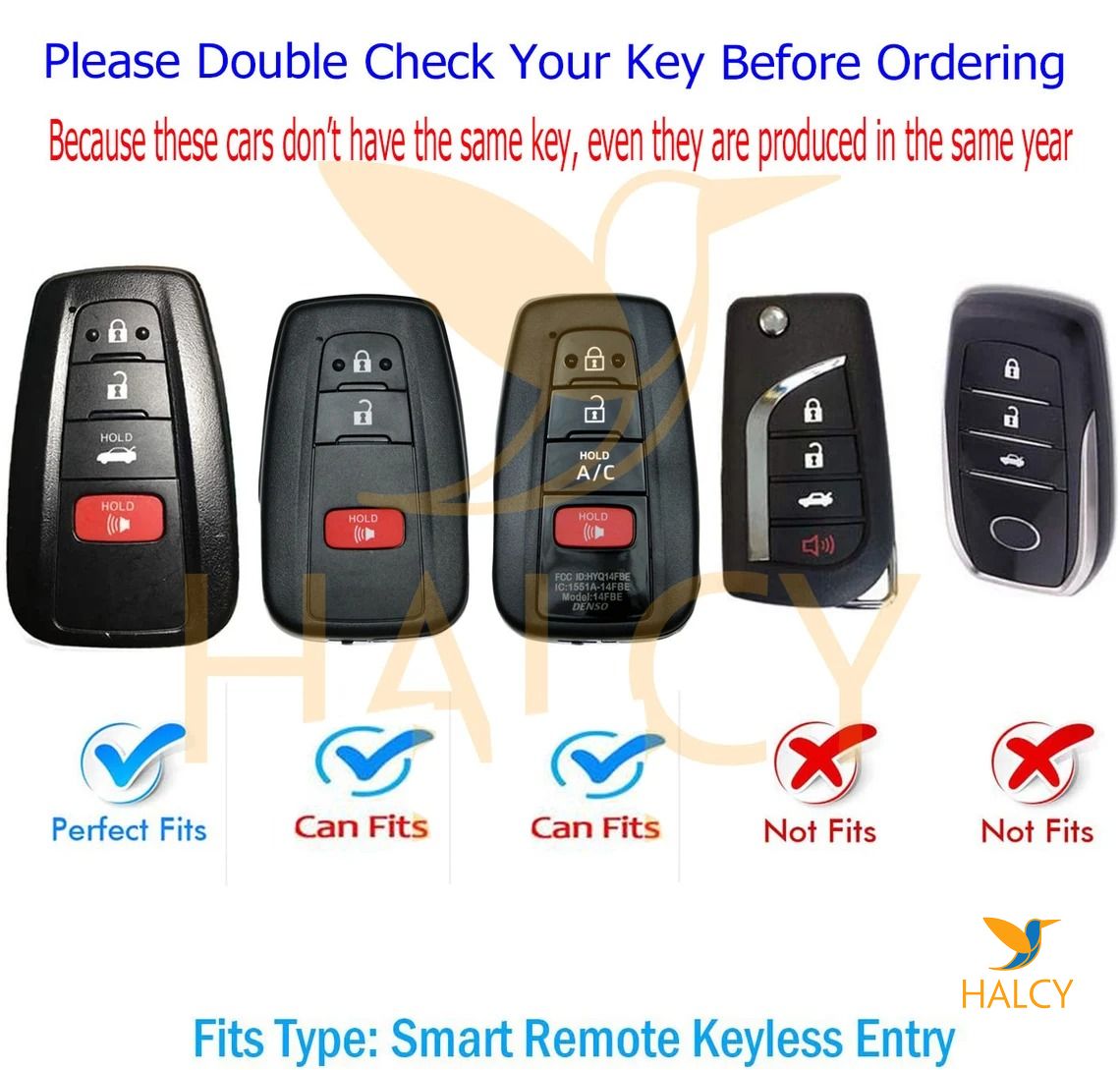 Leather  Key Cover, key fob holder Toyota Camry Avalon Corolla Toyota RAV4, Toyota Prius Prime, 2018-up Toyota 86 GT 3 and 4 buttons