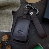 Leather Key Fob Cover fit for Mazda, Mazda CX-30, Mazda CX-5, CX-9, Mazda 3 Sedan, Mazda 6, MX-5, Personalized keychain