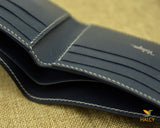 Shark leather bifold wallet mens